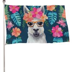 MHXYZHW Alo-ha Llama Flag 91x152cm