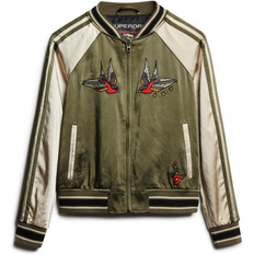 Superdry Women's Embroidered Suikajan Bomber Jacket - Olive Night