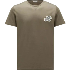 Moncler Double Logo Patch T-shirt - Olive Green