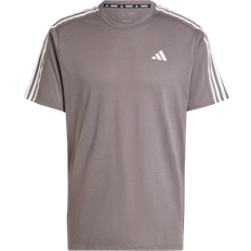 Adidas Own the Run 3-Stripes T-shirt - Charcoal