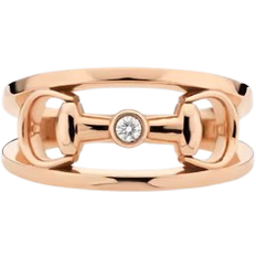 Rose Gold - Women Rings Gucci Horsebit Ring - Rose Gold/Diamond