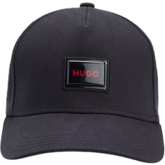 Hugo Cotton Twill Cap with Logo Patch - Black