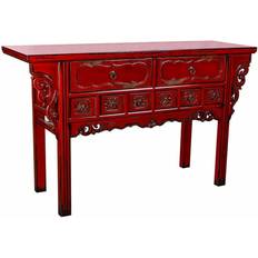 Alexandra House Living Hall Elm Red Small Table 45x87cm