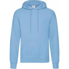 Shein Fruit of the Loom Mens Hooded Sweatshirt / Hoodie (Sky Blue)