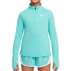 Girls - L T-shirts Nike Older Kid's Dri-FIT Long Sleeved 1/2 Zip Sweater - Green Frost/White (FD2853-300)