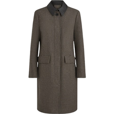 Belstaff Stannic Coat Wool Cashmere Blend - Burnt Oak Houndstooth