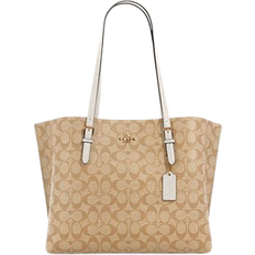 Coach Mollie Tote Bag In Signature Canvas - Gold/Light Khaki Chalk