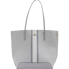 River Island Monogram Stripe Tote Bag - Grey