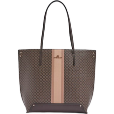 River Island Monogram Stripe Shopper Bag - Brown