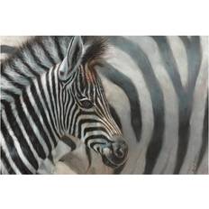 Latitude Run Zebra Foal White/Grey/Silver Wall Decor 45.7x30.5cm