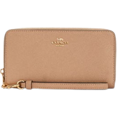 Coach Long Zip Around Wallet - Gold/Taupe