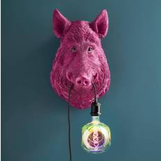 WERNS Wild Boar Willy Magenta Wall light