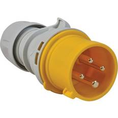 PCE 16A, 110V, Cable Mount Plug, 3P E, Yellow, IP44