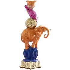 WERNS Elephant with Cockatoo Multicolour Candle Holder 26cm