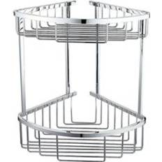 Silver Shower Caddies Nes Home Corner Caddy Double Shelf Basket Rack