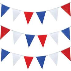 Red Garlands & Confetti SHATCHI 40M Giant UK Bunting Jubilee Red Blue White 80 Flags Union Jack Party Decoration