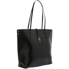 River Island Croc Embossed Tote Bag - Black