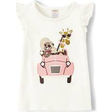 Gymboree Girl's Embroidered Animal Car Top - Safari/Snow (3038792_SV)