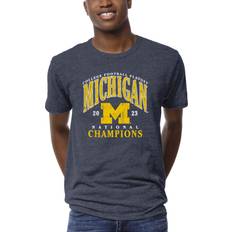 League Collegiate Wear Michigan Wolverines Heather Navy College Football Playoff 2023 National Champions Arch Over Victory Falls Tri-Blend T-Shirt