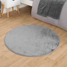 OHS Round Supersoft Rug 100 cm Grey