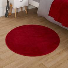 OHS Round Supersoft Rug 100 cm Red