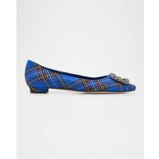 Multicoloured - Women Ballerinas Manolo Blahnik Blue Hangisiflat Ballerina Flats YWOV976S IT 35.5