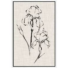 Sommerallee Floral Ink Study II White Framed Art 45.7x66cm