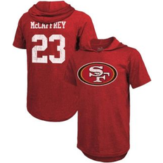 Majestic Threads Men's Christian McCaffrey Scarlet San Francisco 49ers Player Name & Number Tri-Blen