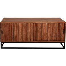 Romimex Sliding doors Brown Sideboard 140x40cm