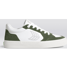 Cariuma Womens Valley Trainers Leather Suede White Bronze Green Ice