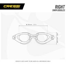 Adult Swim Goggles Cressi Right Goggles Black/Smoked Lens Adult Goggles for Swimming, Pool and Water Sports, Anti Fog 100% Anti UV, Black/Smoked Lens, One