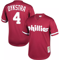 Mitchell & Ness Boys Youth Lenny Dykstra Burgundy Philadelphia Phillies Cooperstown Collection Mesh Batting Practice Jersey