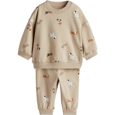 Babies Other Sets H&M Baby's Sweatshirt Set 2-piece - Beige/Dogs