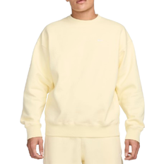 Nike Men - Yellow Jumpers Nike Men's Solo Swoosh Fleece Crew - Alabaster/White