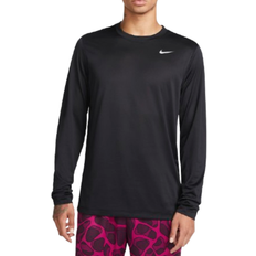 Nike Dri-FIT Legend Men's Long-Sleeve Fitness Top - Black/Matte Silver