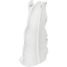 Leaf White Vase 38.5cm