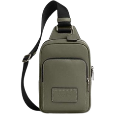 Coach Racer Sling Pack In Smooth Leather - Gunmetal/Military Green