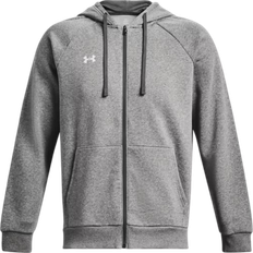 Under Armour Men's Rival Fleece Full Zip Hoodie - Castlerock Light Heather/White