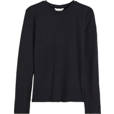 3XL - Women Tops H&M Long-Sleeved Microfibre Top - Black