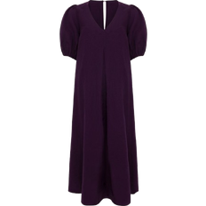 Phase Eight Lotty Puff Sleeve Midi Dress - Purple