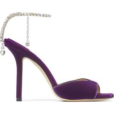 Jimmy Choo Saeda 100 Velvet - Dark Purple