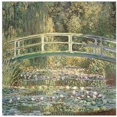 Square Framed Art Claude Monet Waterlilies And Japanese Bridge Print Framed Art 30x30cm