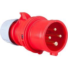 PCE 32A, 400V, Cable Mount, Plug, 3P E, Red, IP44