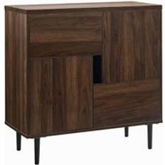 Centurion Supports Eternus Walnut 4-Interior Quadrants Modern Luxury Storage Cabinet