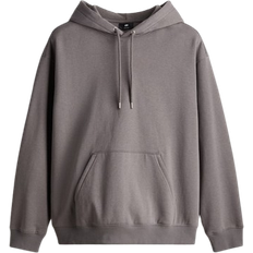 H&M Jumpers H&M Loose Fit Hoodie - Dark Greige