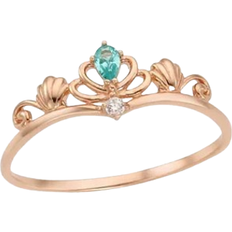 RYWOLT Ariel The Little Mermaid Princess Ring - Gold/Blue/Transparent