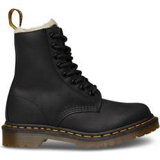 Dr Martens 1460 Lace Boots Dr. Martens 1460 Faux Fur Lined - Black Burnished Wyoming