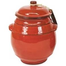 Ceramic - Red Kitchen Storage Verano Spanish Ceramics Selena Hand Dipped Glaze Dining Storage Jar 23 cm - Red Kitchen Container