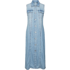 Vero Moda Zadie Long Dress - Blue/Light Blue Denim