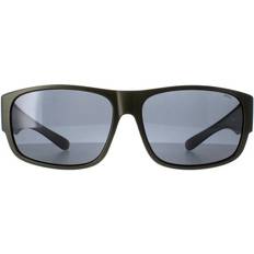 INVU Rectangle Unisex Matte Olive Metallic Grey Polarized